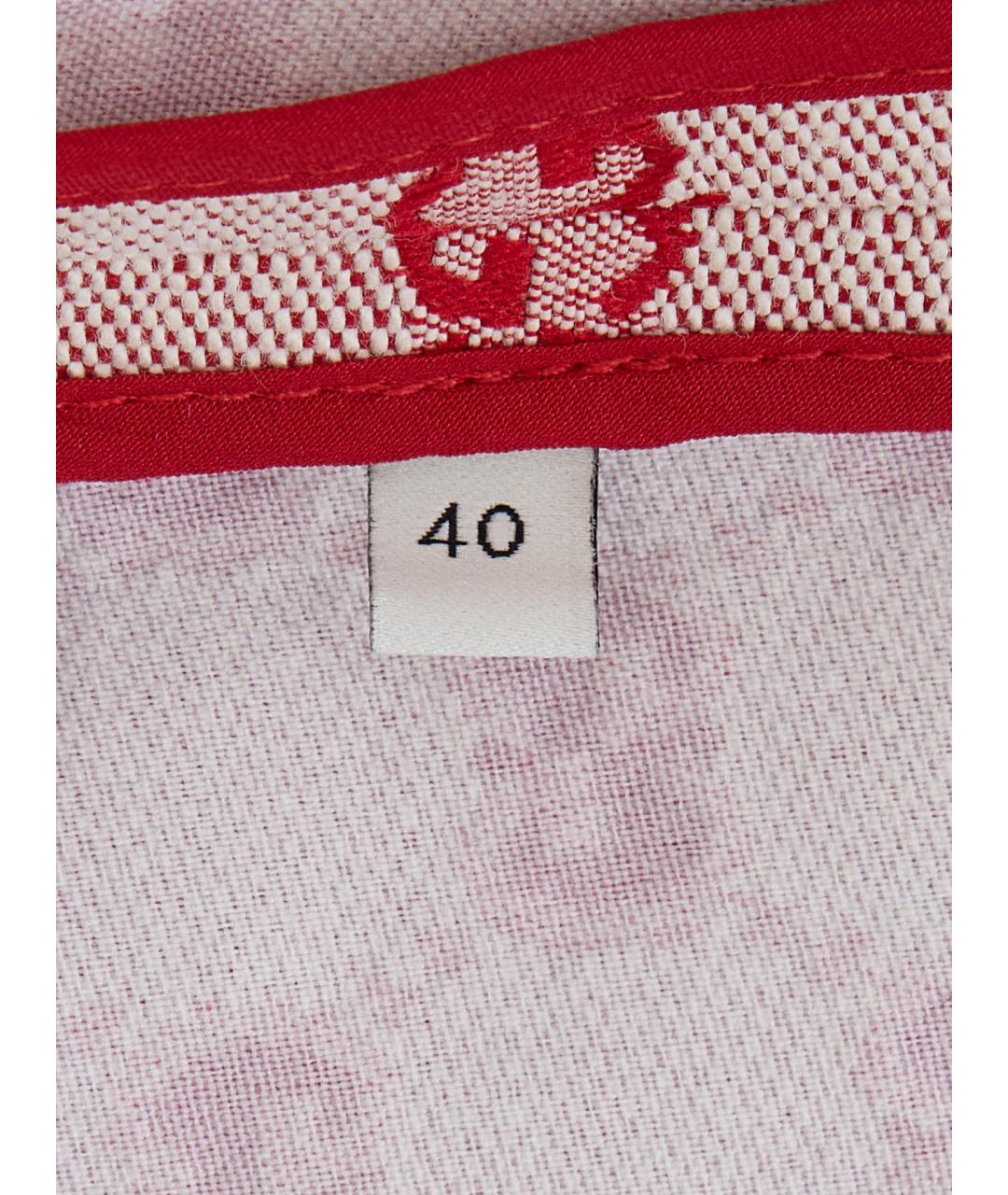 GUCCI Красная хлопковая юбка миди, фото 7