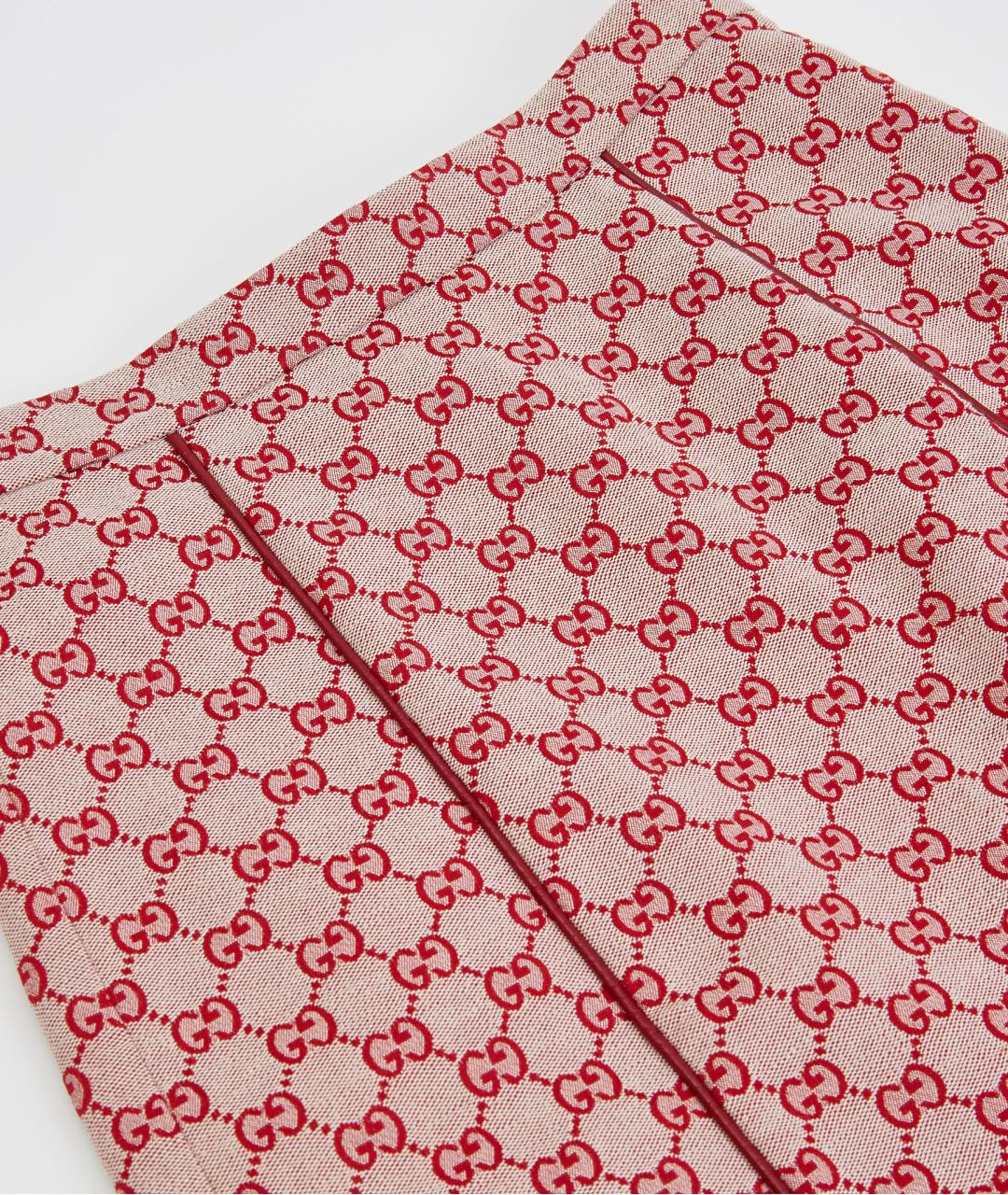 GUCCI Красная хлопковая юбка миди, фото 3