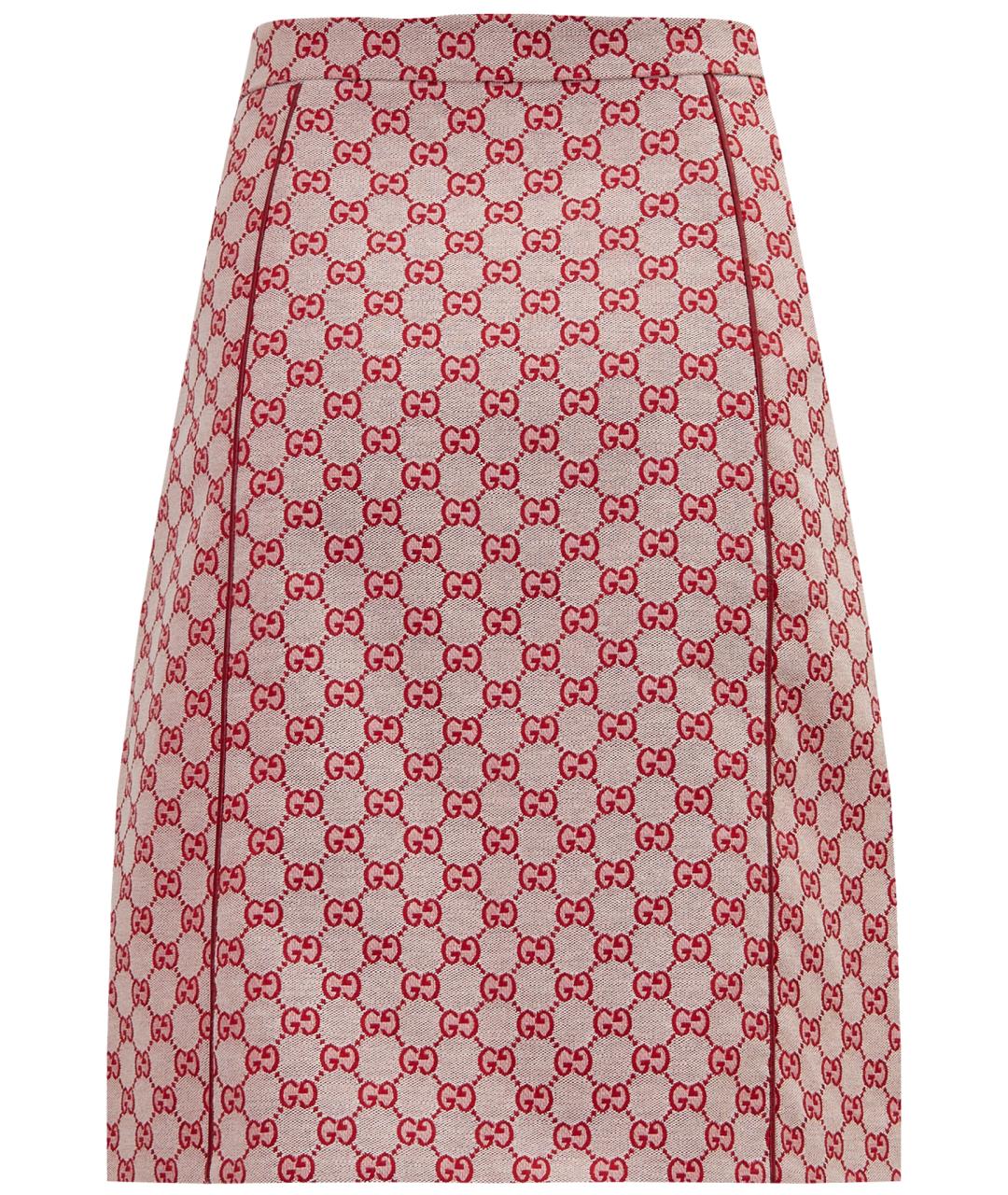 GUCCI Красная хлопковая юбка миди, фото 11