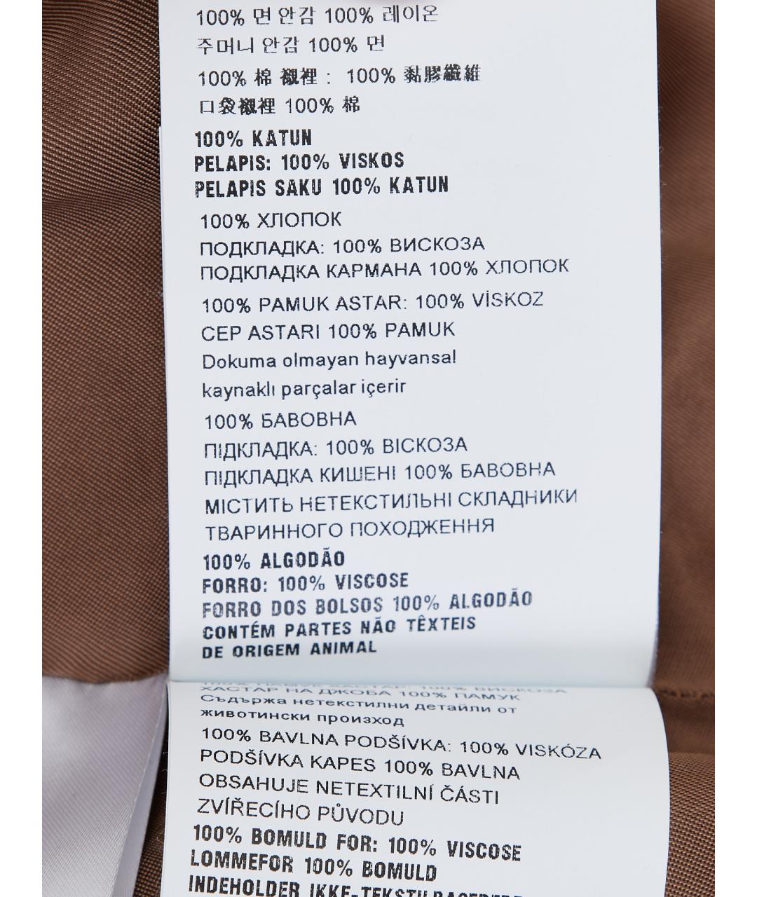 MIU MIU Коричневый хлопковый жакет/пиджак, фото 9