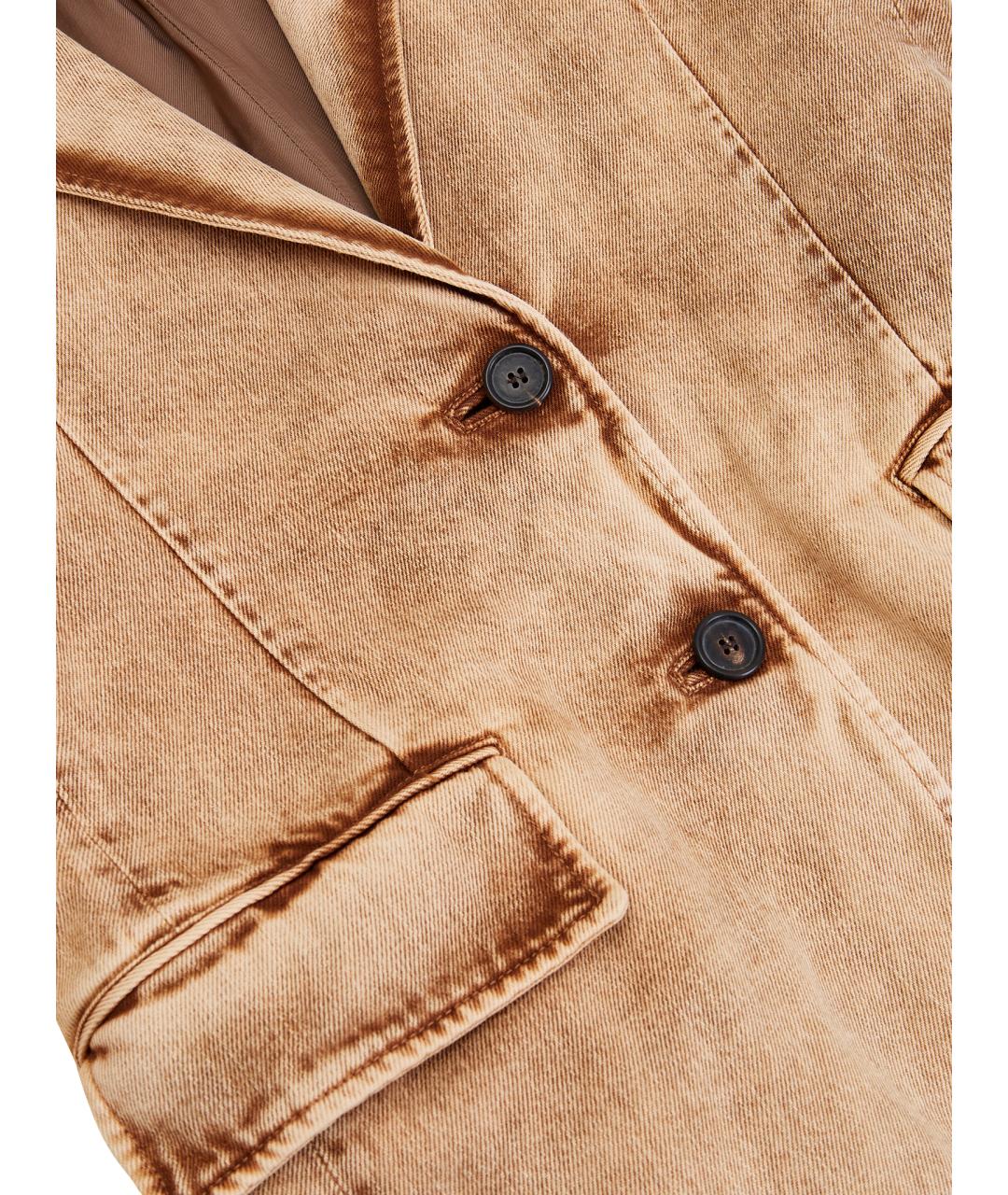 MIU MIU Коричневый хлопковый жакет/пиджак, фото 11