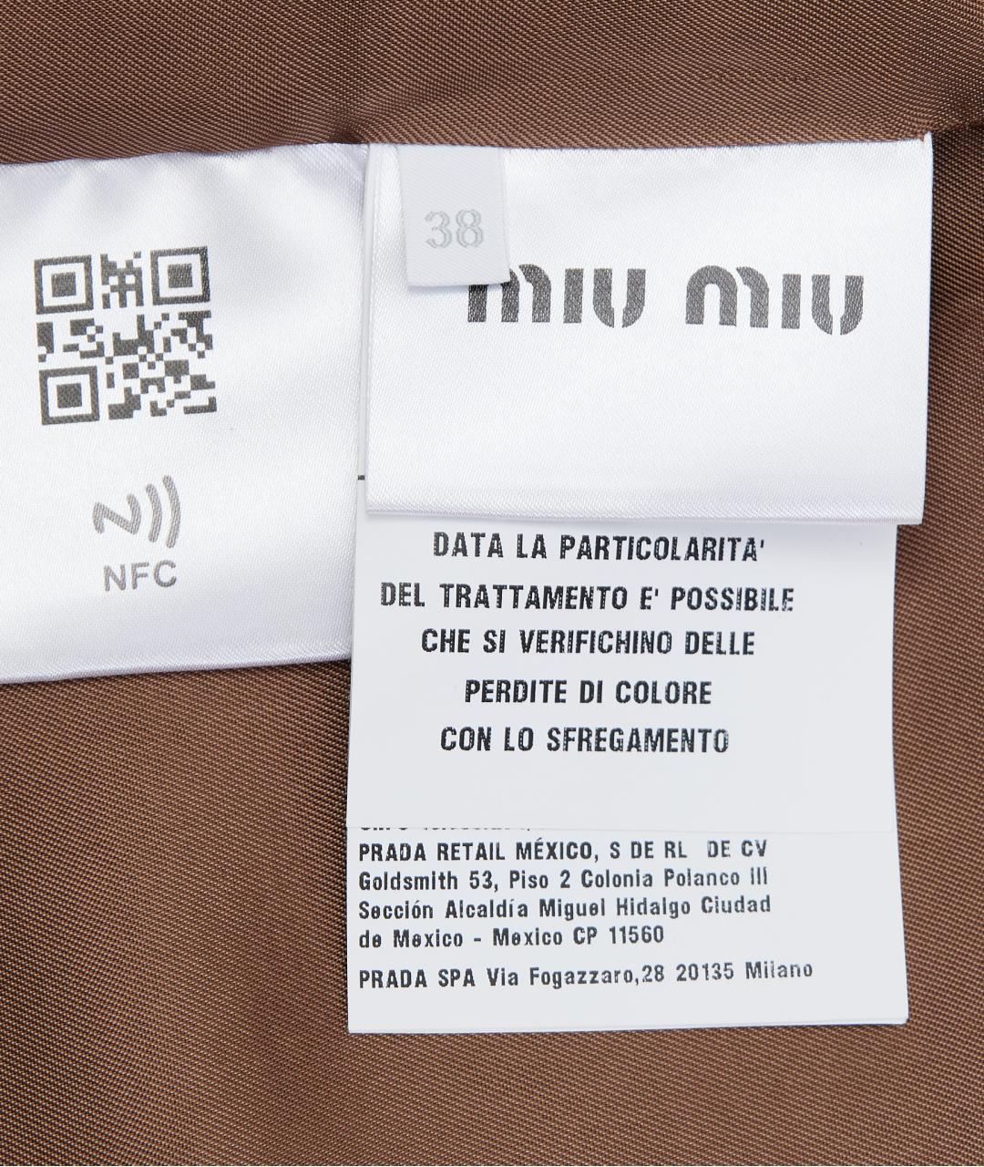 MIU MIU Коричневый хлопковый жакет/пиджак, фото 6