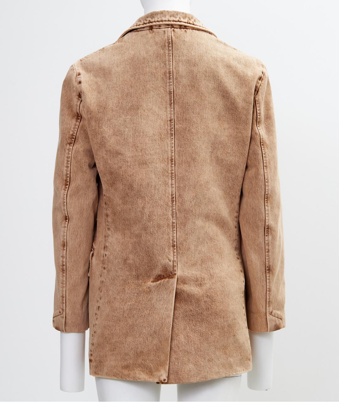 MIU MIU Коричневый хлопковый жакет/пиджак, фото 2