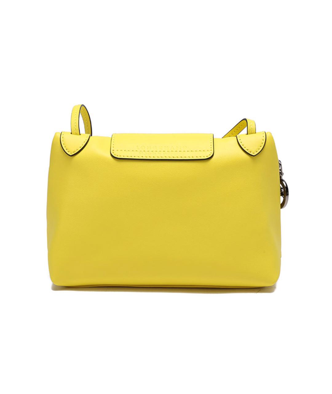 LONGCHAMP Желтая кожаная сумка через плечо, фото 3