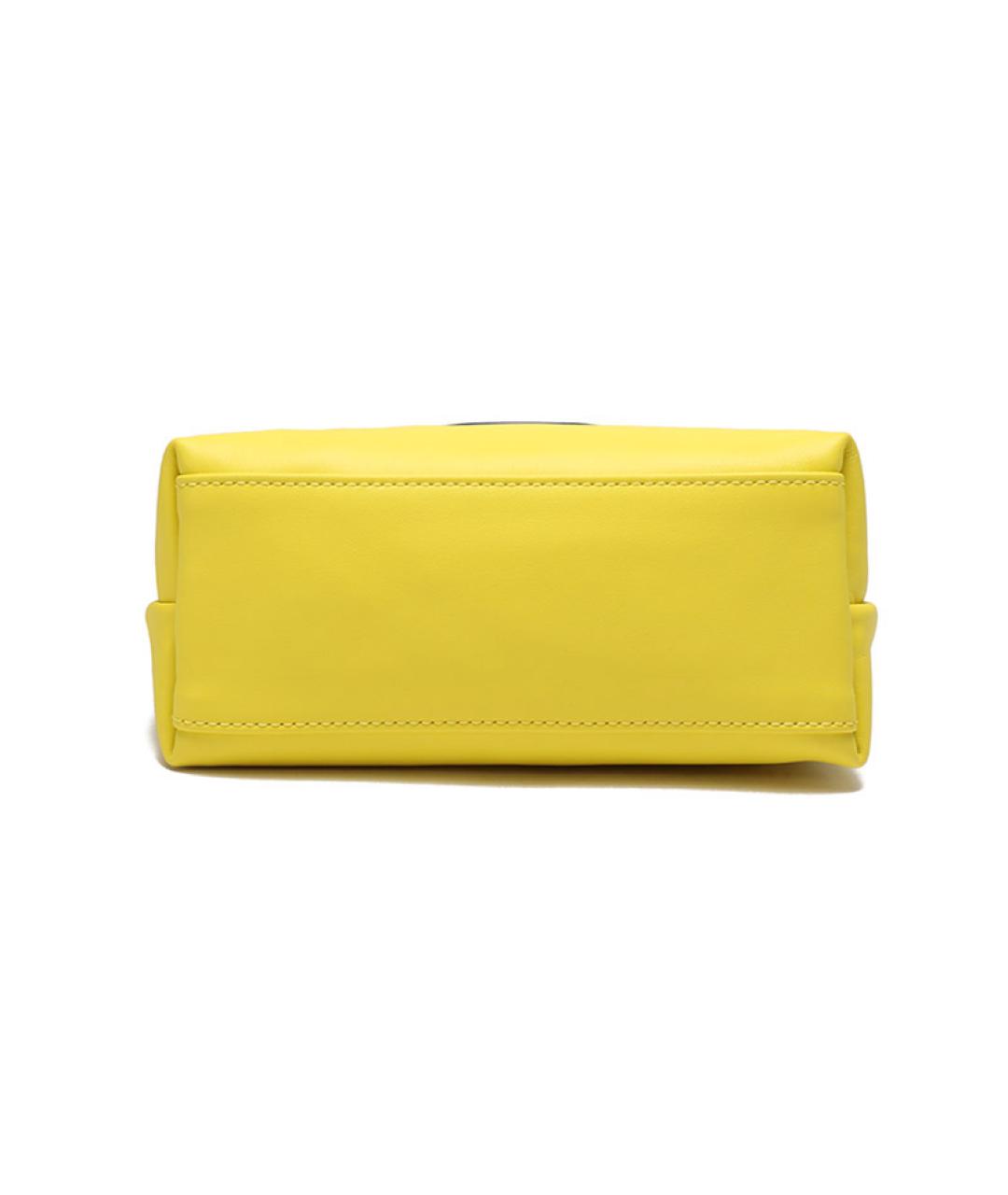 LONGCHAMP Желтая кожаная сумка через плечо, фото 5