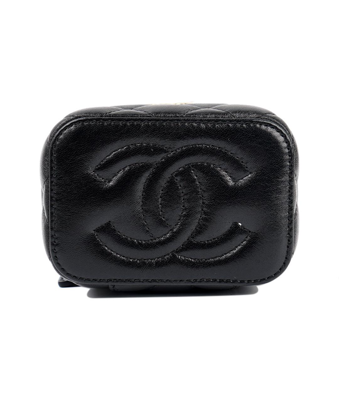 CHANEL Черная кожаная сумка через плечо, фото 4