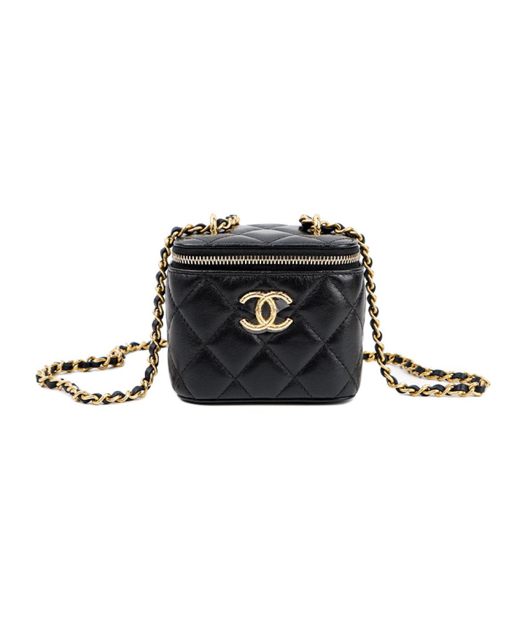 CHANEL Черная кожаная сумка через плечо, фото 2