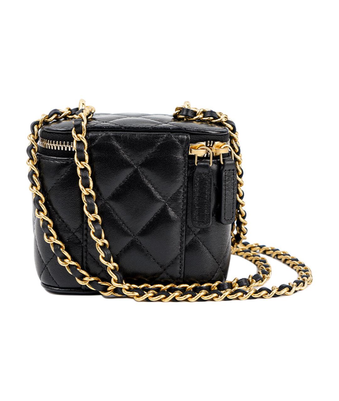 CHANEL Черная кожаная сумка через плечо, фото 3