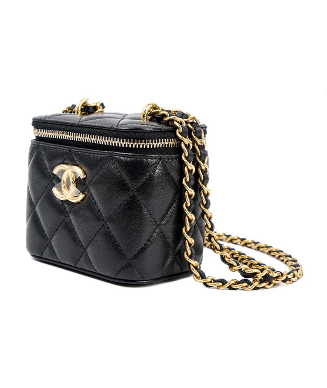 CHANEL Черная кожаная сумка через плечо, фото 1