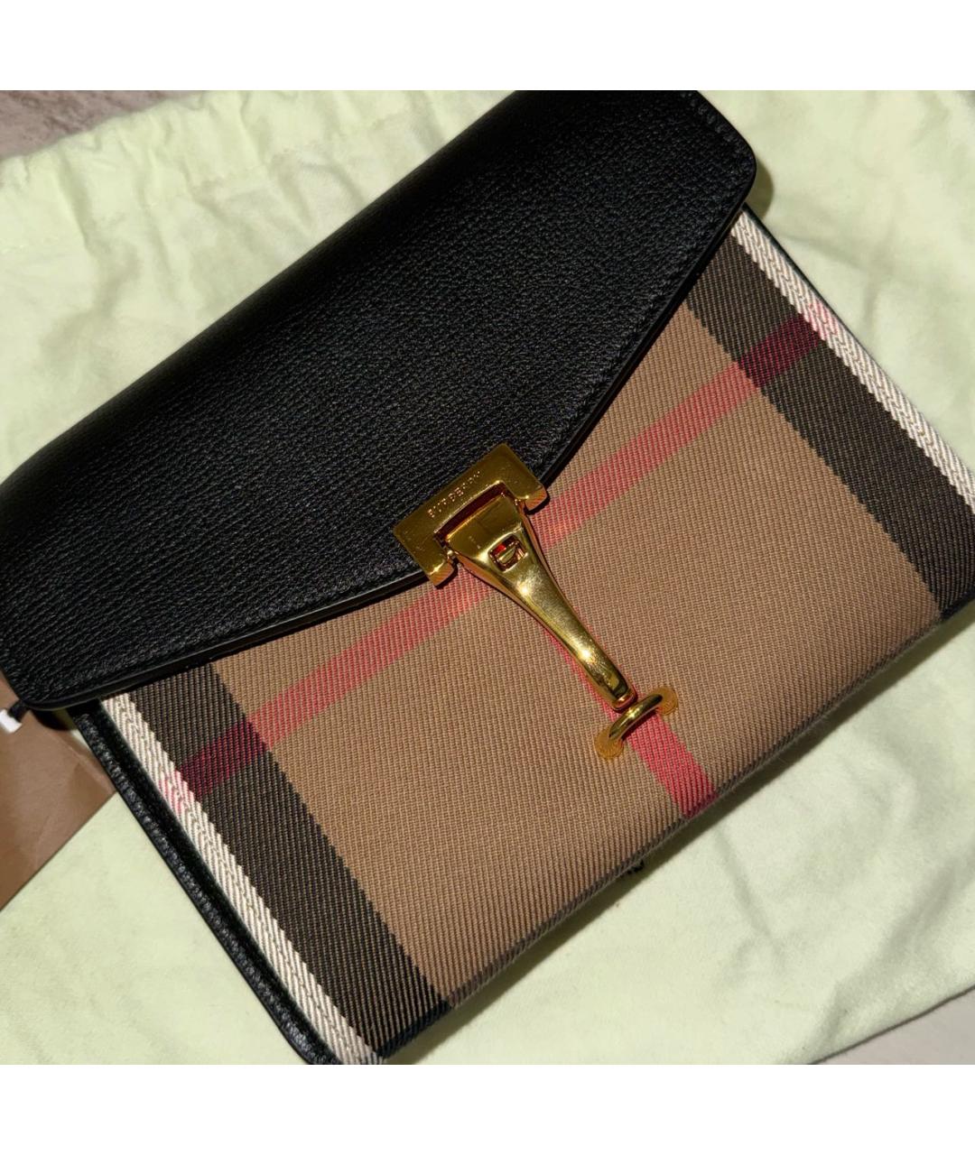 BURBERRY Черная кожаная сумка через плечо, фото 3