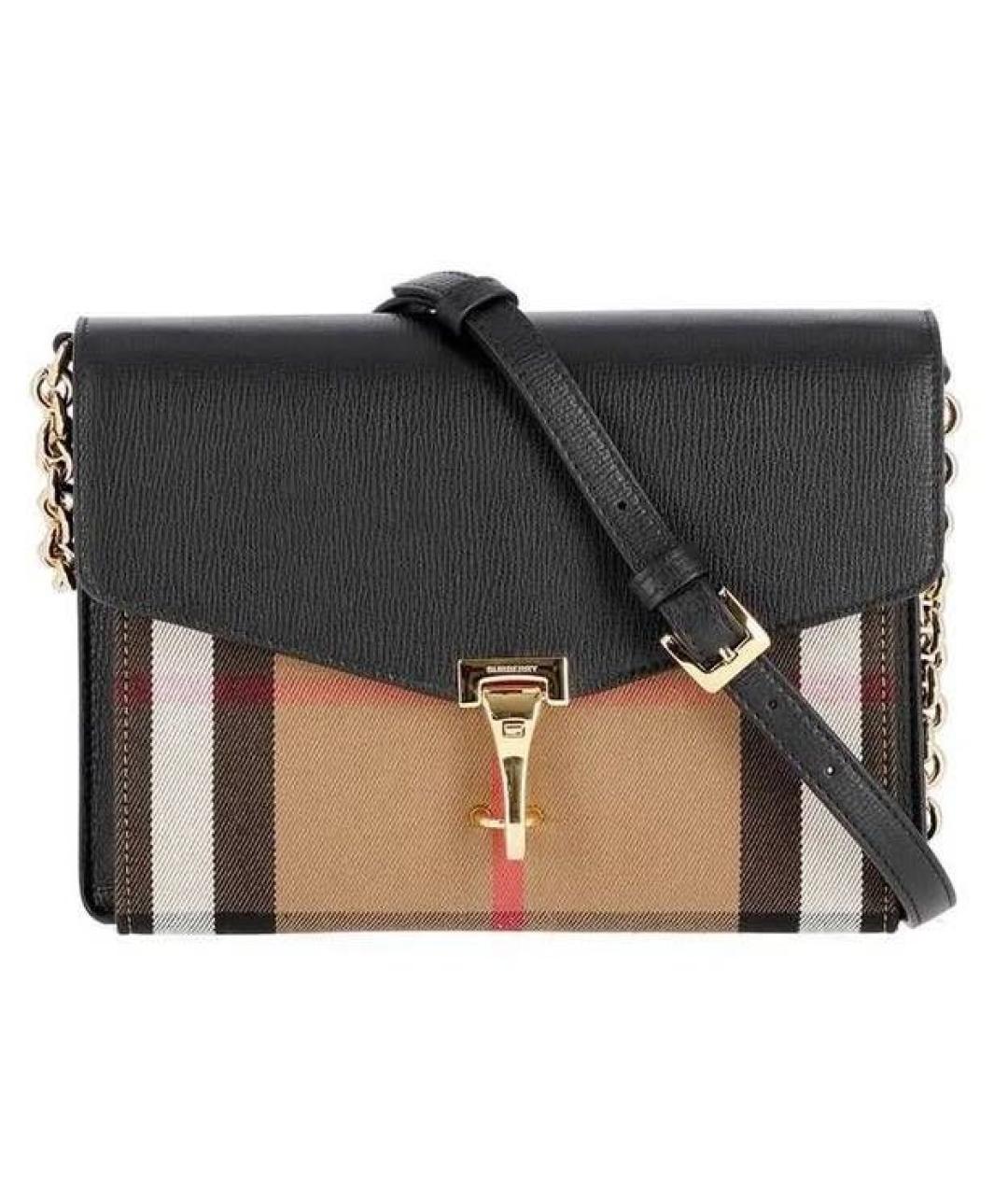 BURBERRY Черная кожаная сумка через плечо, фото 6