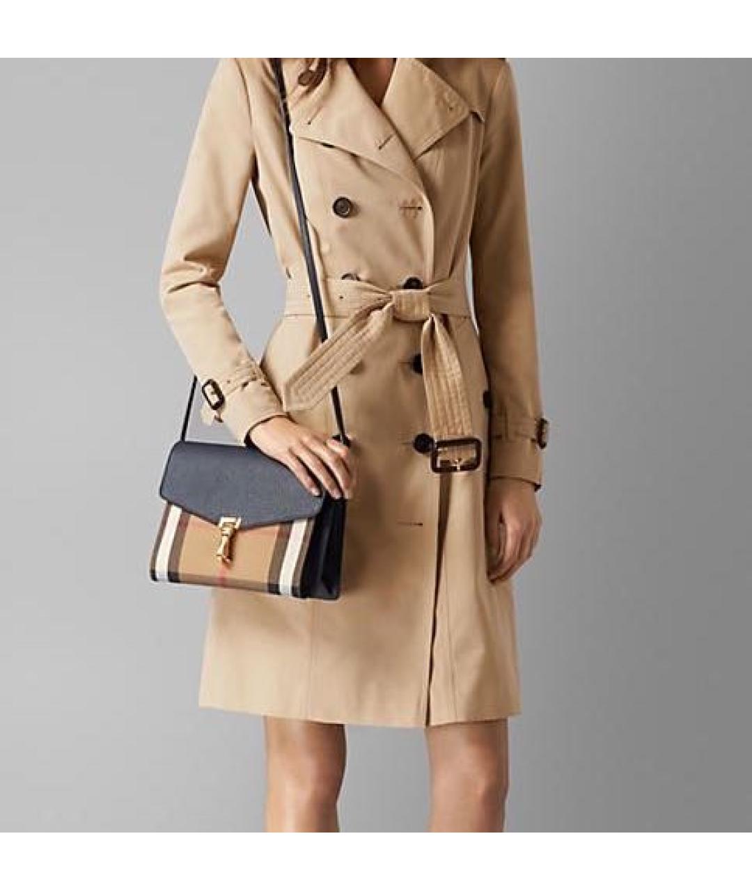 BURBERRY Черная кожаная сумка через плечо, фото 5