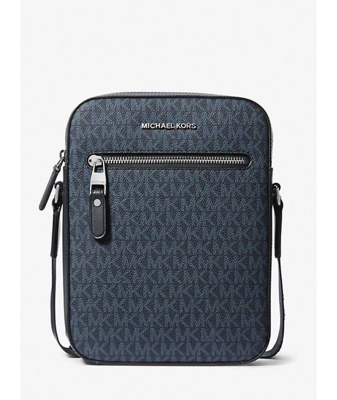 MICHAEL KORS Темно-синяя сумка на плечо из искусственной кожи, фото 5