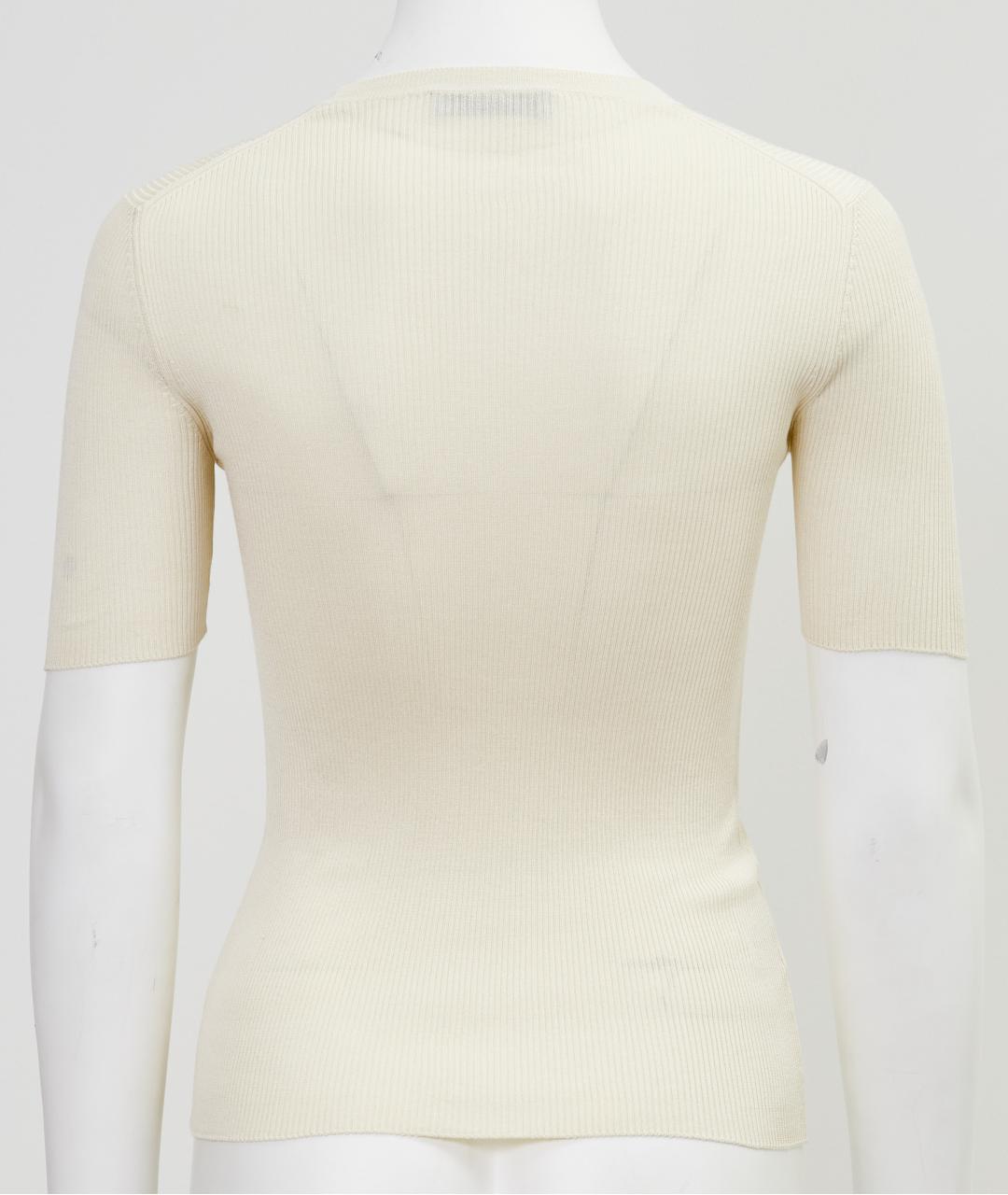 PRADA Бежевая шелковая футболка, фото 2