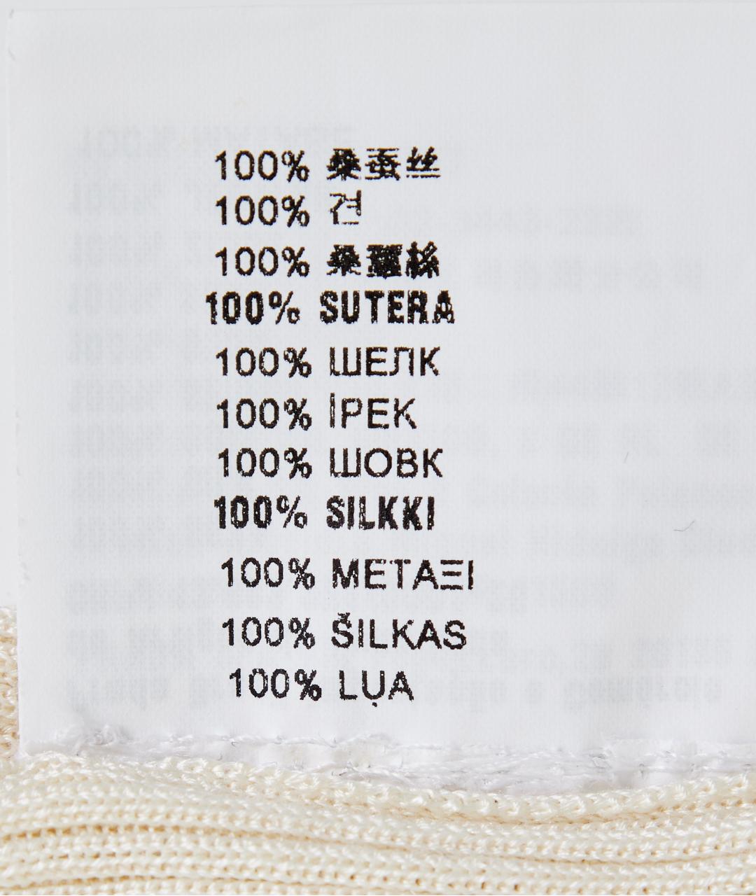 PRADA Бежевая шелковая футболка, фото 5