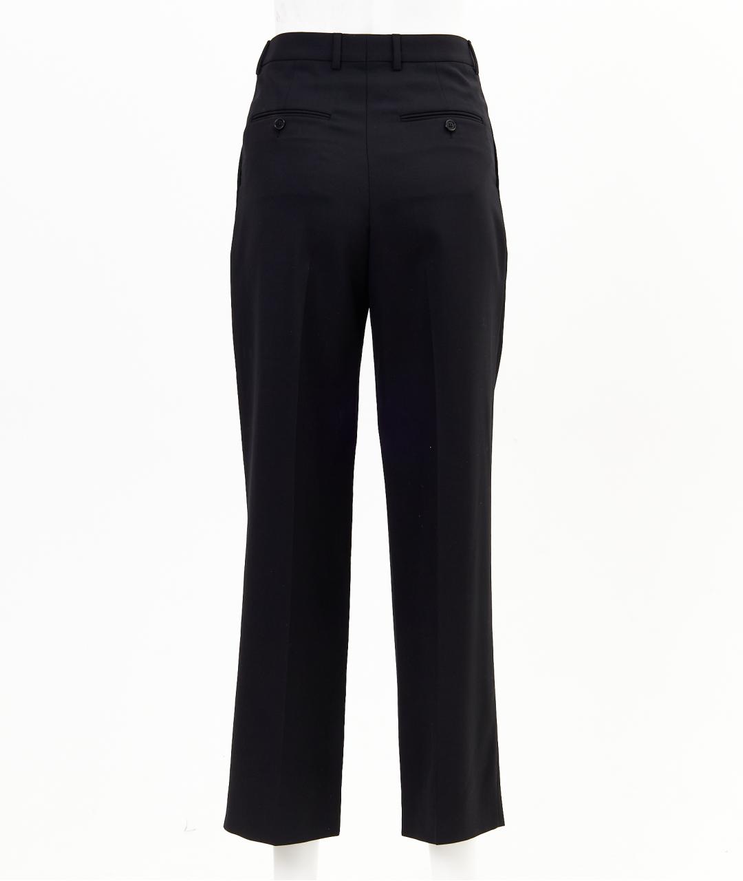 CELINE Черные шерстяные прямые брюки, фото 2