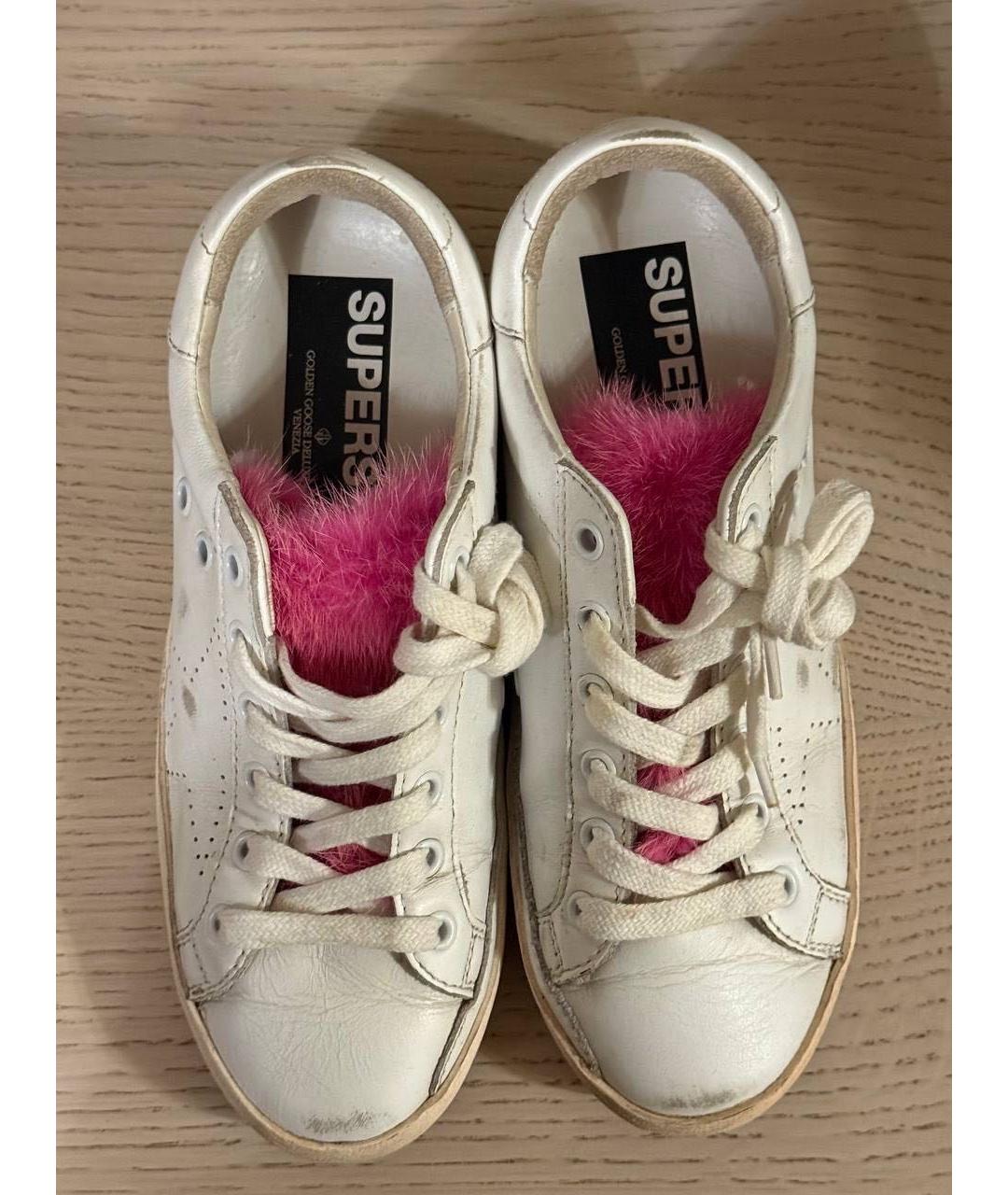 GOLDEN GOOSE DELUXE BRAND Белые кожаные кеды, фото 2