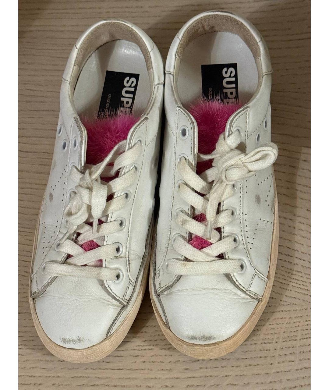 GOLDEN GOOSE DELUXE BRAND Белые кожаные кеды, фото 3