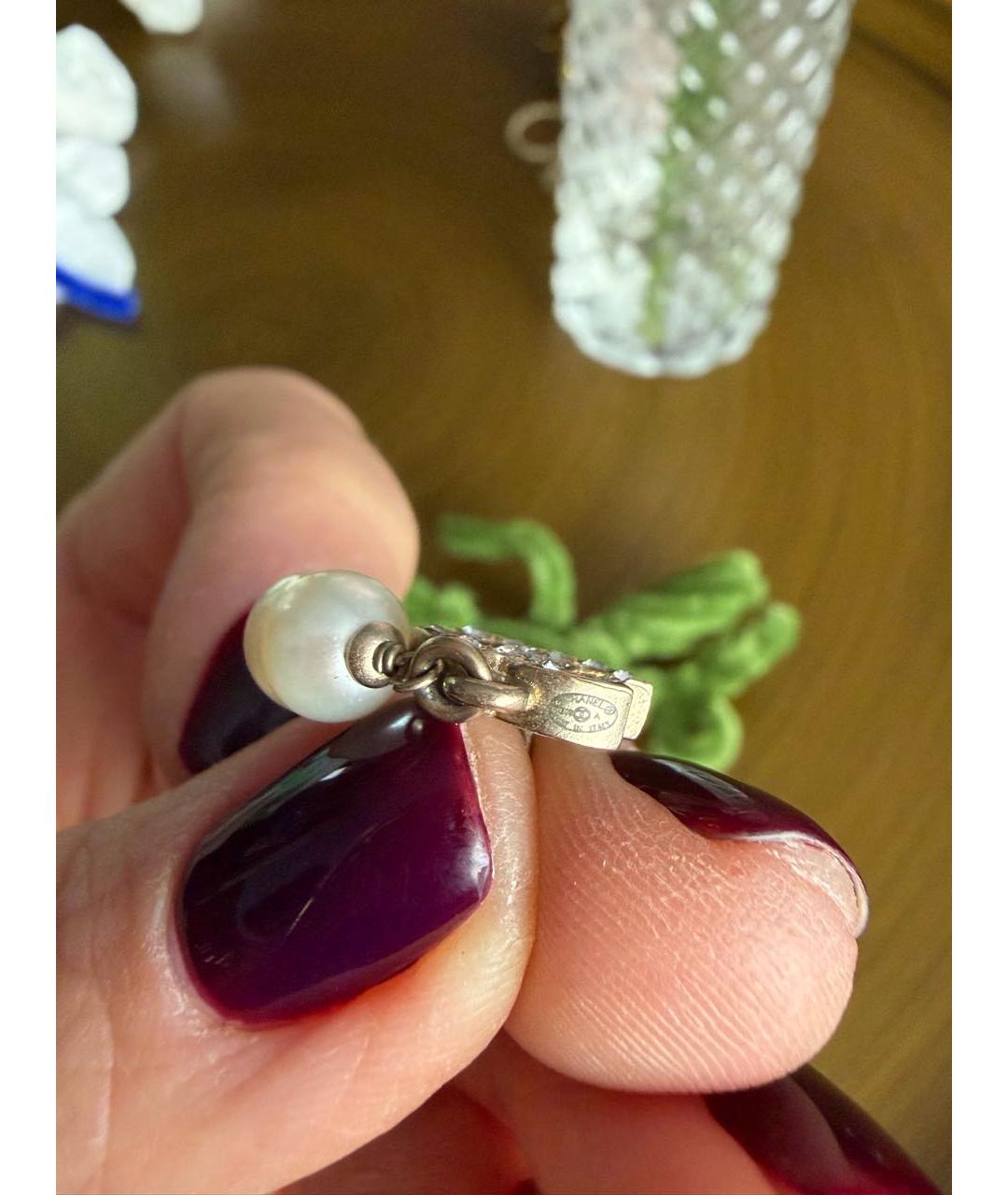 CHANEL Белые жемчужные серьги, фото 2