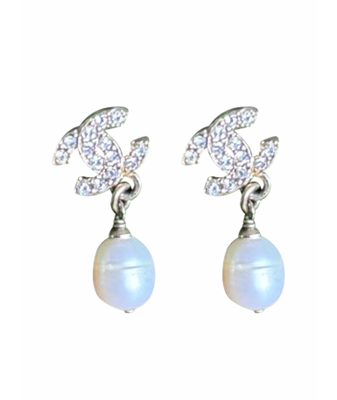 CHANEL Белые жемчужные серьги, фото 1