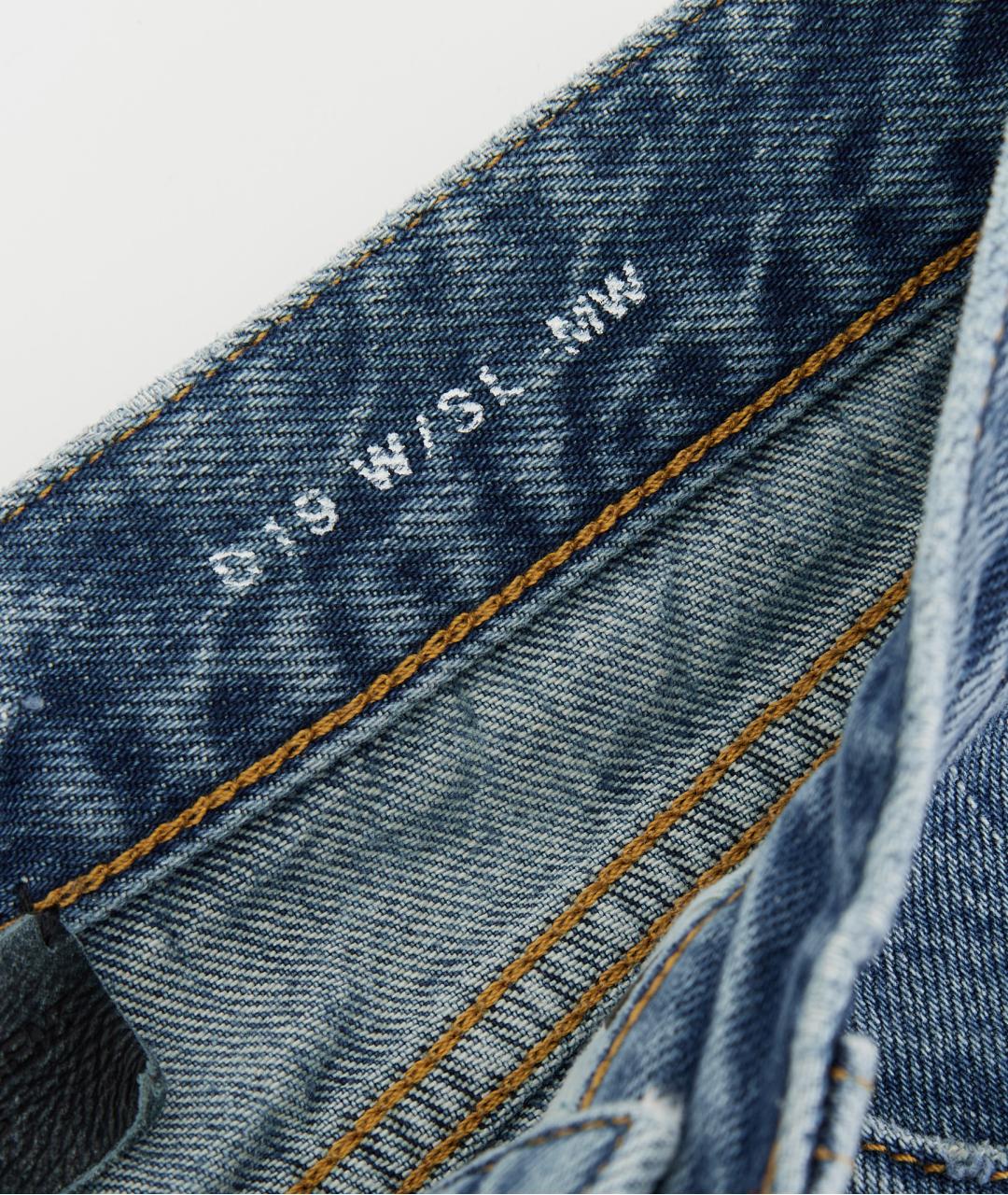 SAINT LAURENT Голубые хлопковые прямые джинсы, фото 4