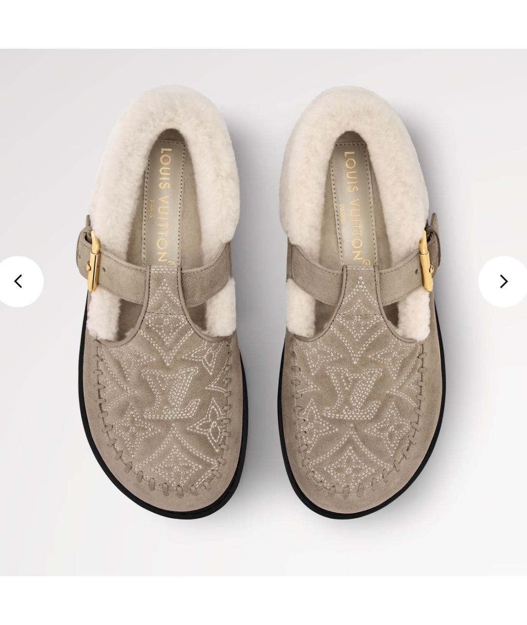 LOUIS VUITTON Бежевые замшевые лоферы, фото 3