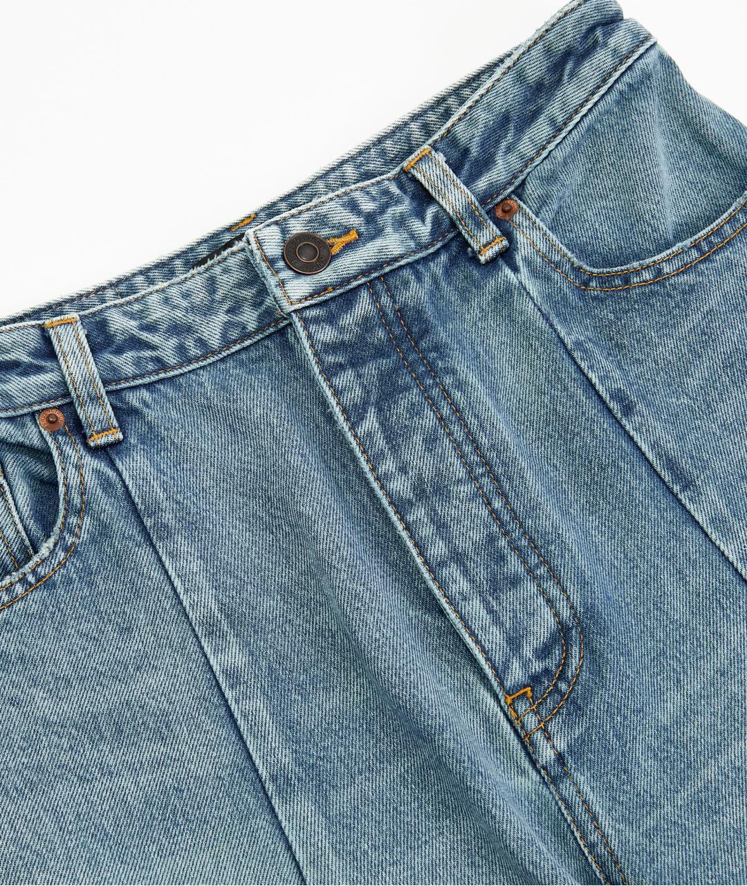 BALENCIAGA Голубые хлопковые прямые джинсы, фото 3