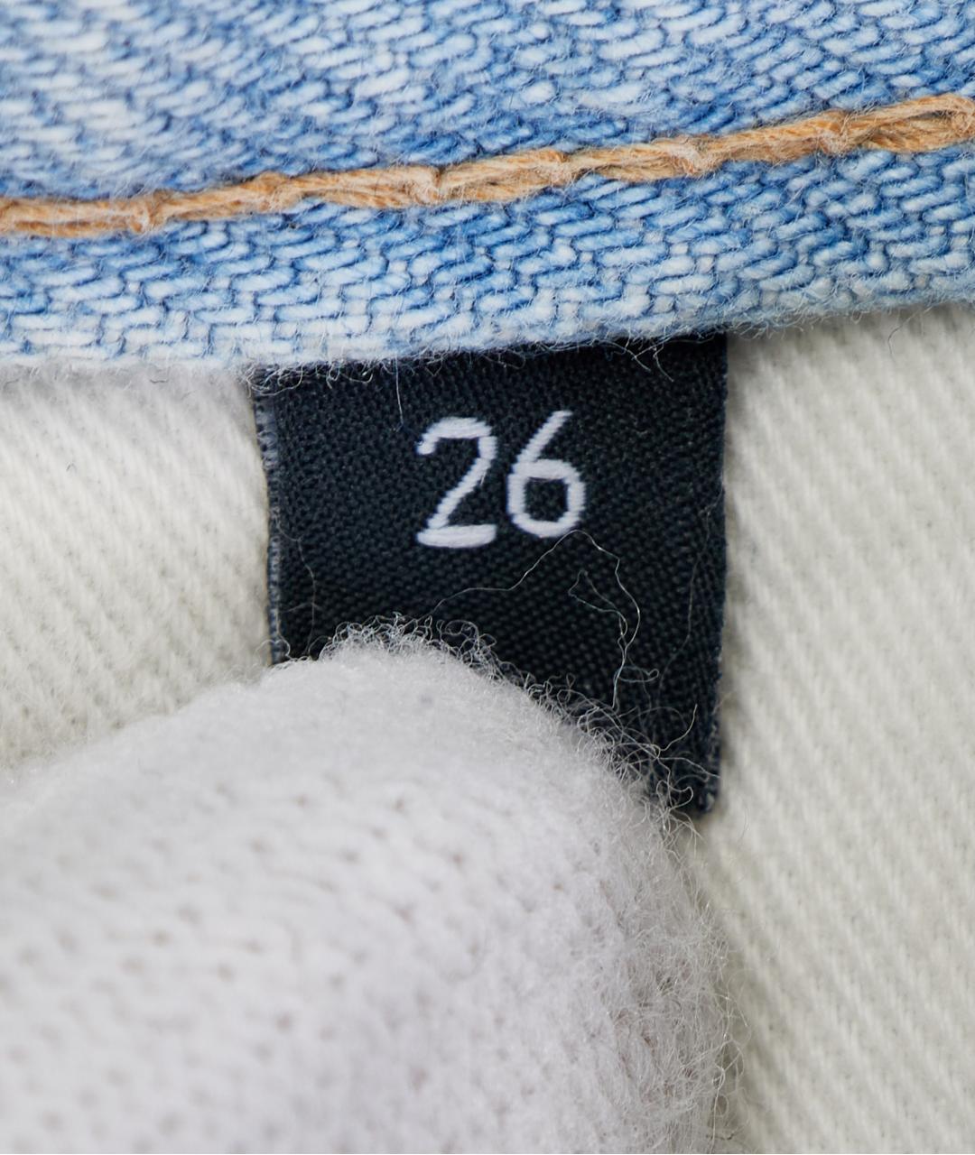 CELINE Голубые хлопковые прямые джинсы, фото 6