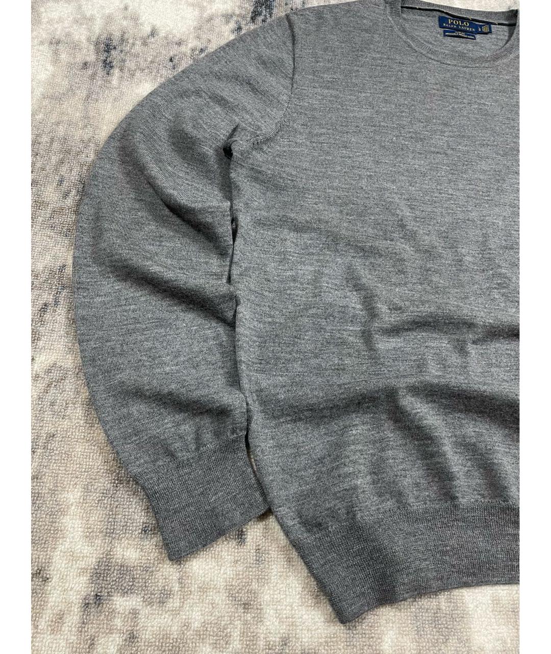 POLO RALPH LAUREN Серый шерстяной джемпер / свитер, фото 3