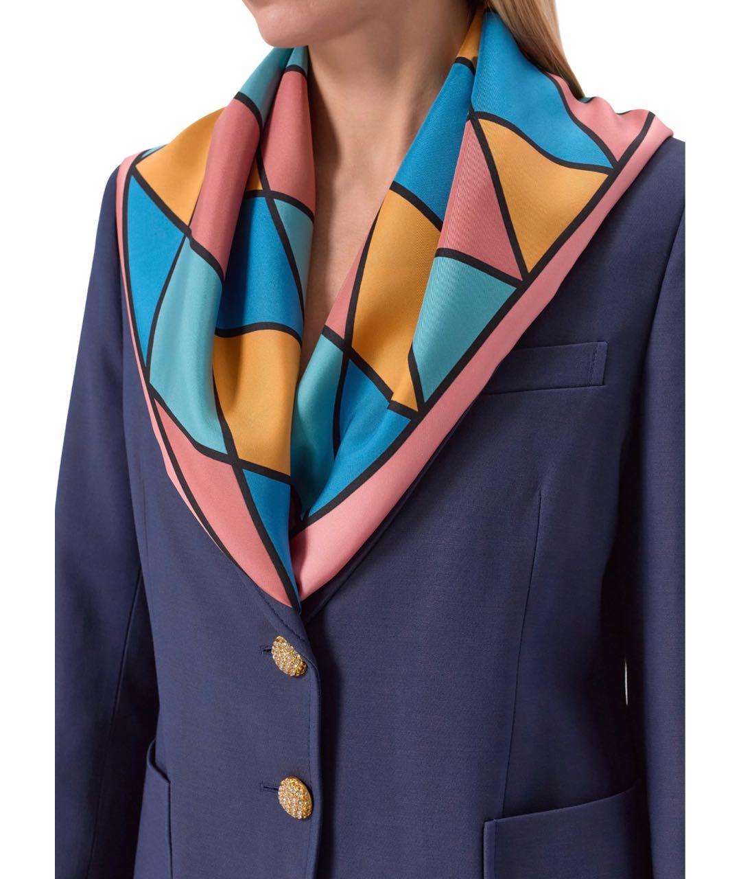 VALENTINO Мульти шелковый платок, фото 5