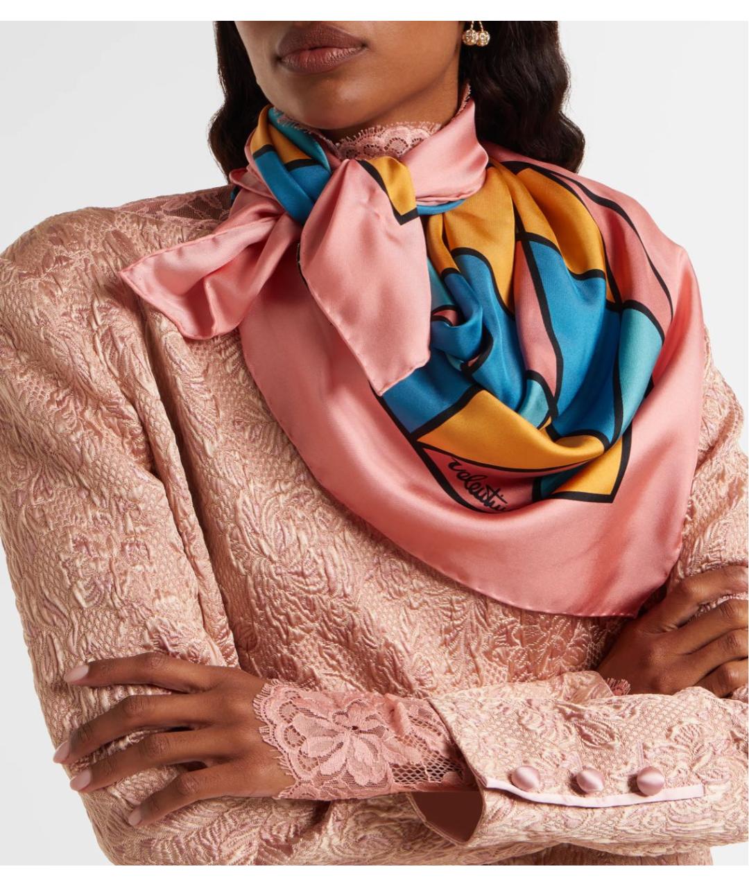 VALENTINO Мульти шелковый платок, фото 3