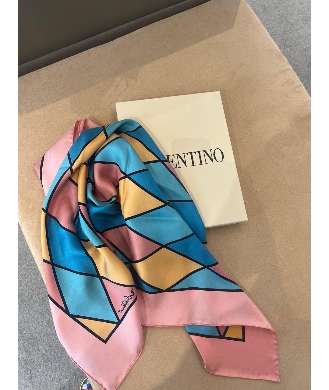 VALENTINO Мульти шелковый платок, фото 8