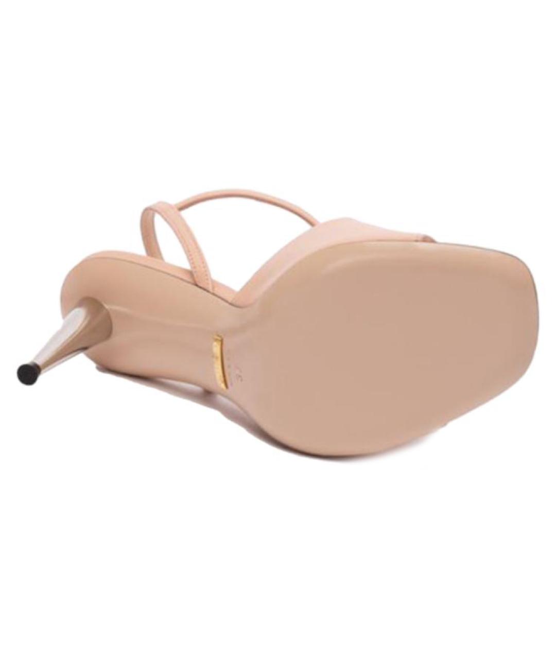 GUCCI Розовые кожаные босоножки, фото 5