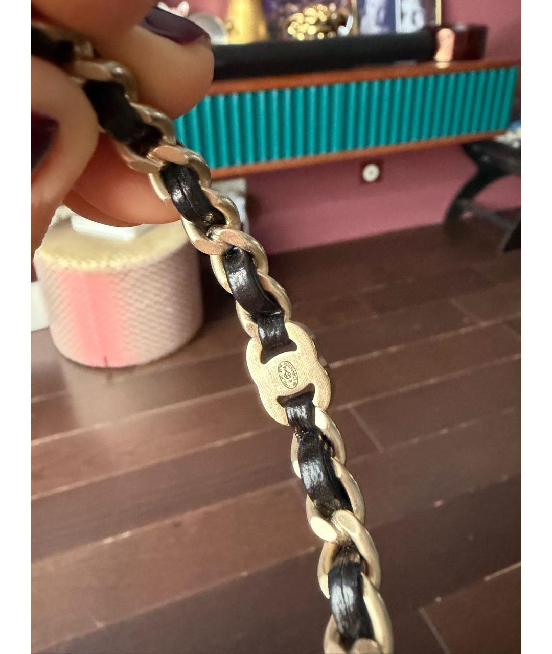 CHANEL Черный металлический браслет, фото 2