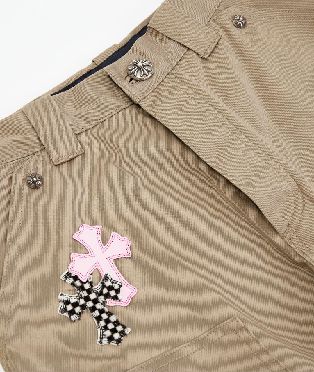 CHROME HEARTS Бежевые хлопковые прямые брюки, фото 3