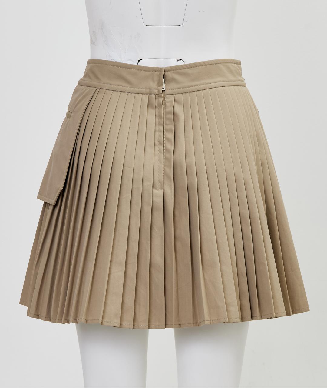 CHRISTIAN DIOR Бежевая хлопковая юбка мини, фото 2