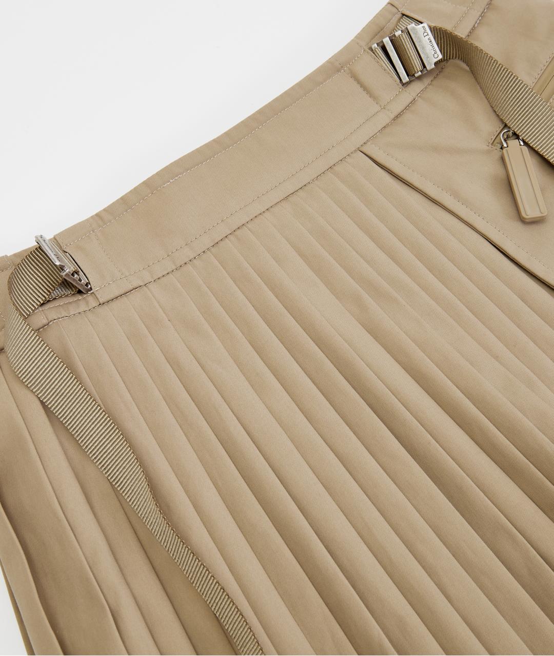 CHRISTIAN DIOR Бежевая хлопковая юбка мини, фото 3