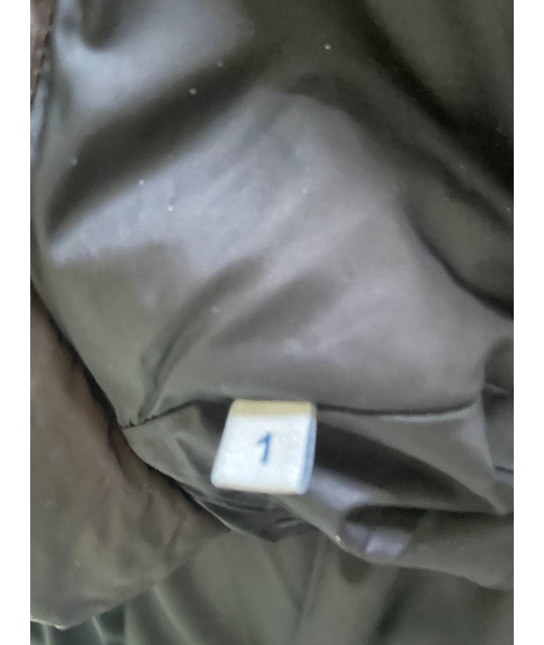 MONCLER Коричневый полиэстеровый пуховик, фото 4