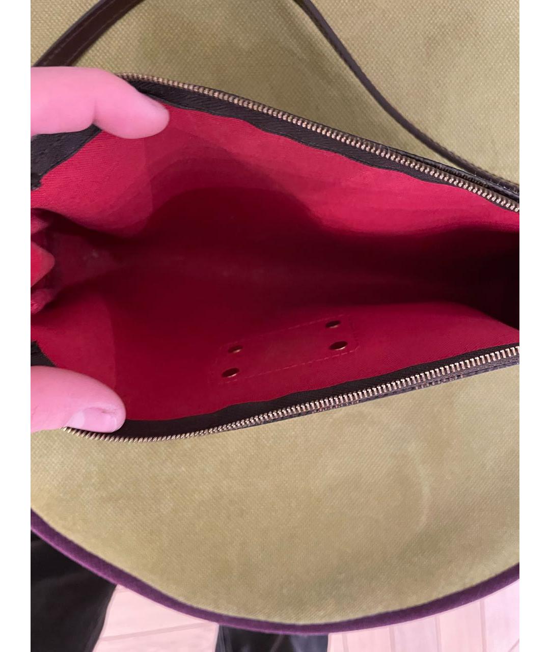 LOUIS VUITTON Коричневая сумка через плечо, фото 4