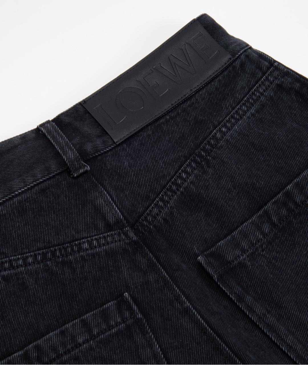 LOEWE Черные хлопковые прямые джинсы, фото 5