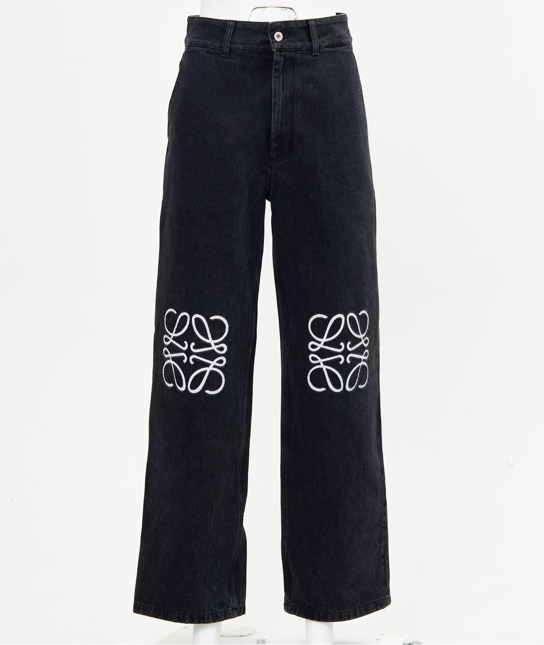 LOEWE Черные хлопковые прямые джинсы, фото 7