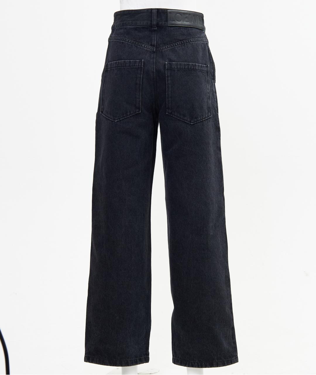 LOEWE Черные хлопковые прямые джинсы, фото 2