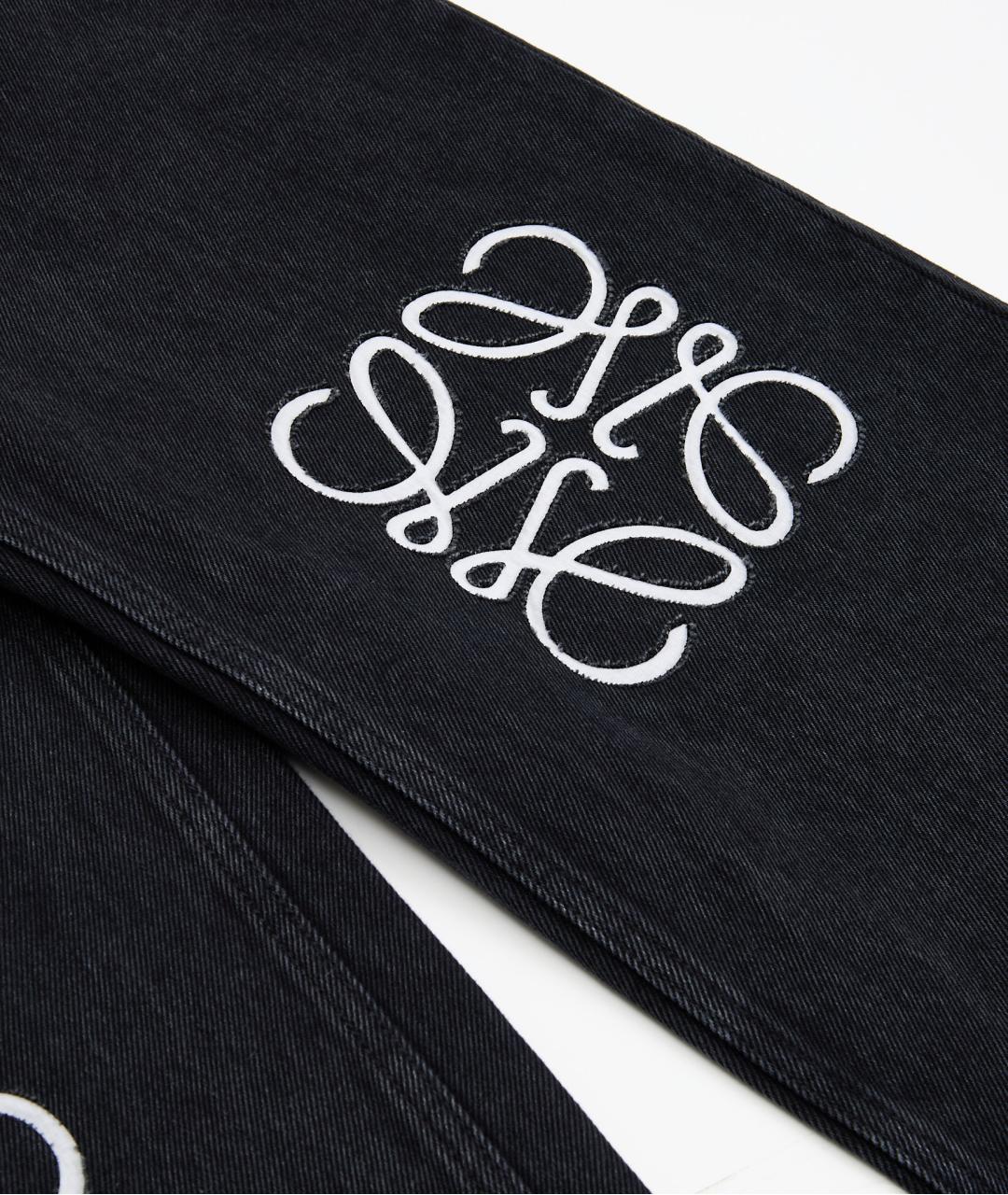 LOEWE Черные хлопковые прямые джинсы, фото 4