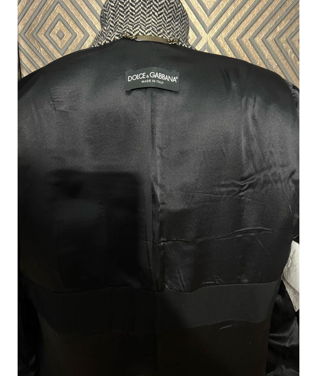 DOLCE&GABBANA Серое шерстяное пальто, фото 3