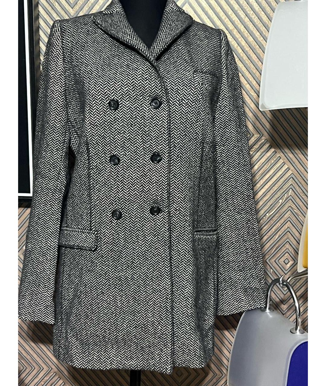 DOLCE&GABBANA Серое шерстяное пальто, фото 9