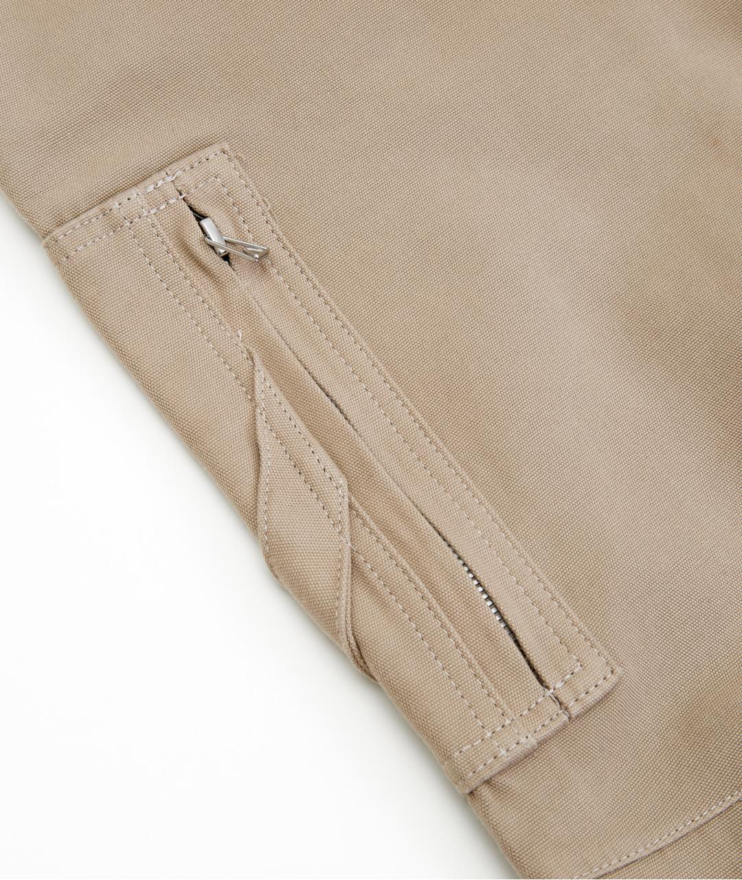 BOTTEGA VENETA Бежевые хлопковые прямые брюки, фото 4