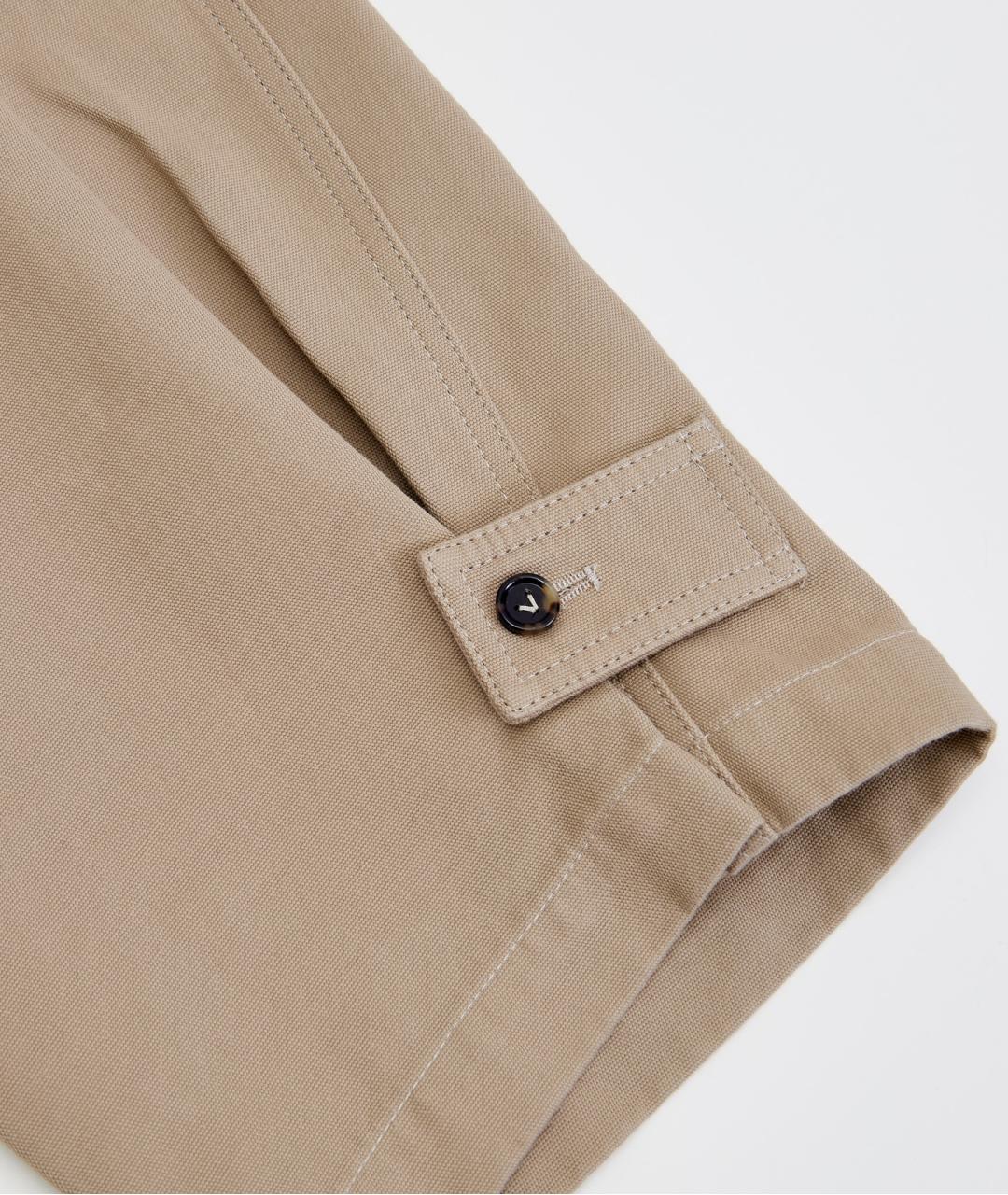 BOTTEGA VENETA Бежевые хлопковые прямые брюки, фото 5