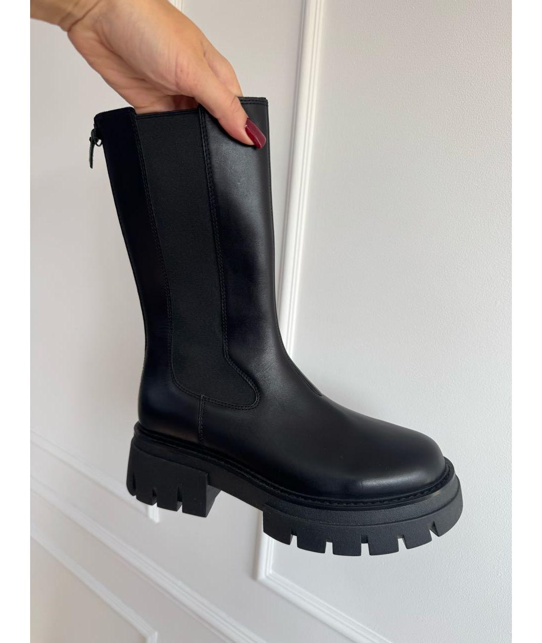 ASH Черные кожаные полусапоги, фото 7