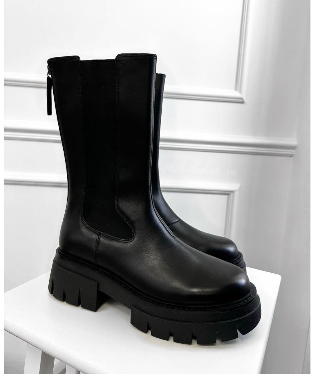 ASH Черные кожаные полусапоги, фото 3