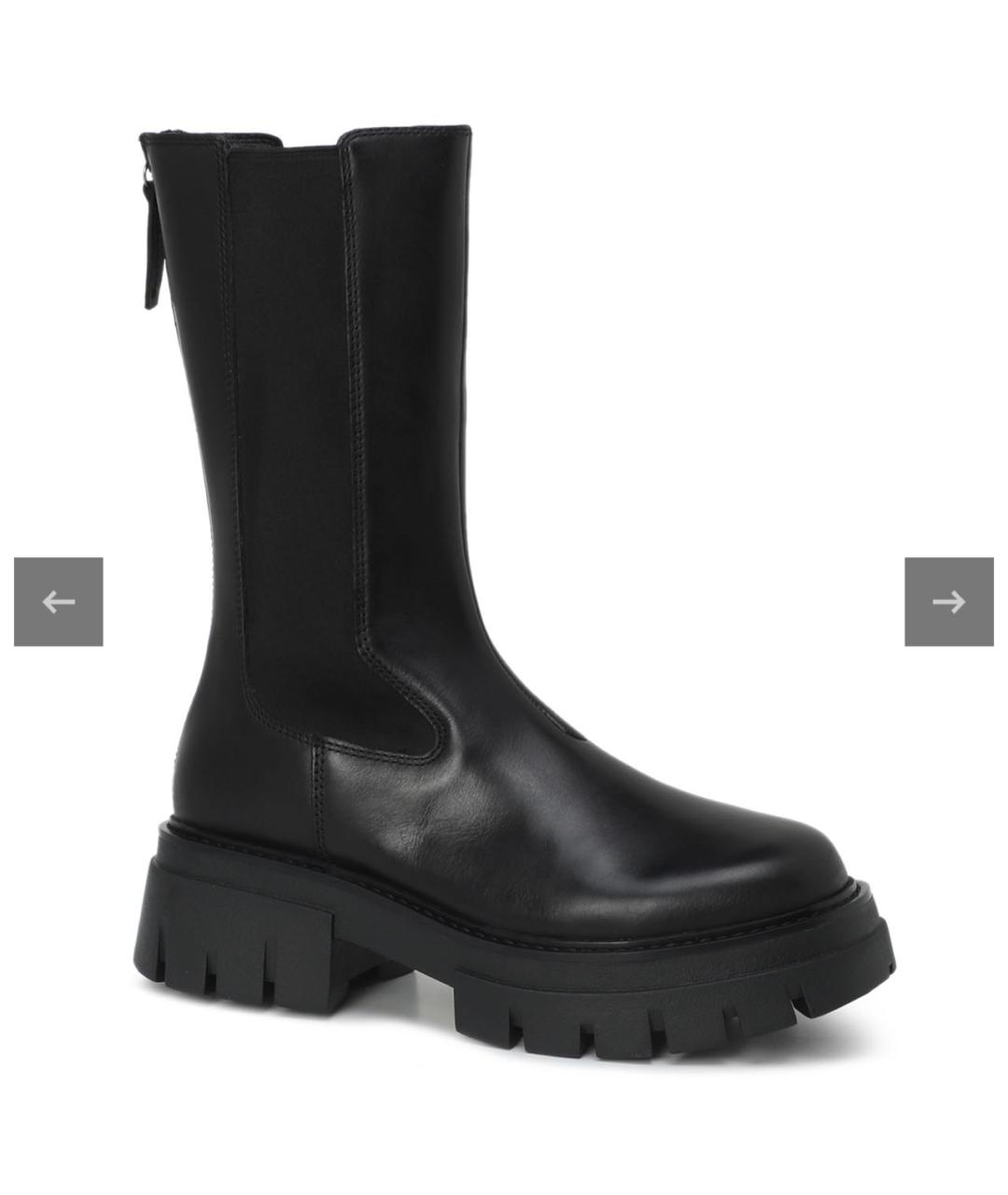 ASH Черные кожаные полусапоги, фото 4